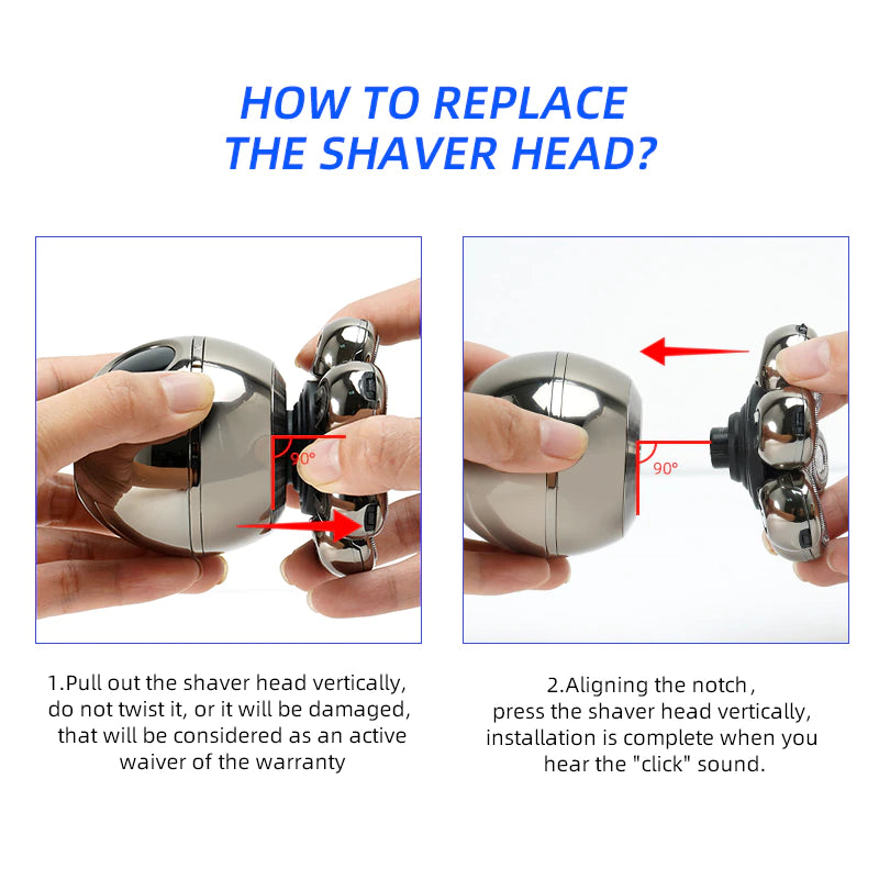 Man Scape Groomer Rechargeable Bald Head Shaving Machine LCD Display