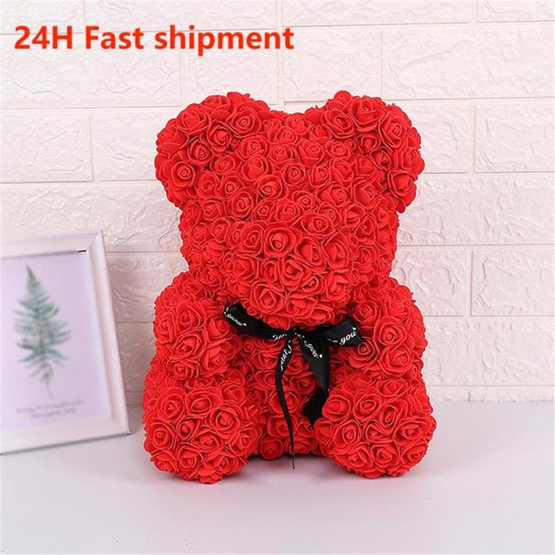 Love Rose Bear with Box Light Trending.