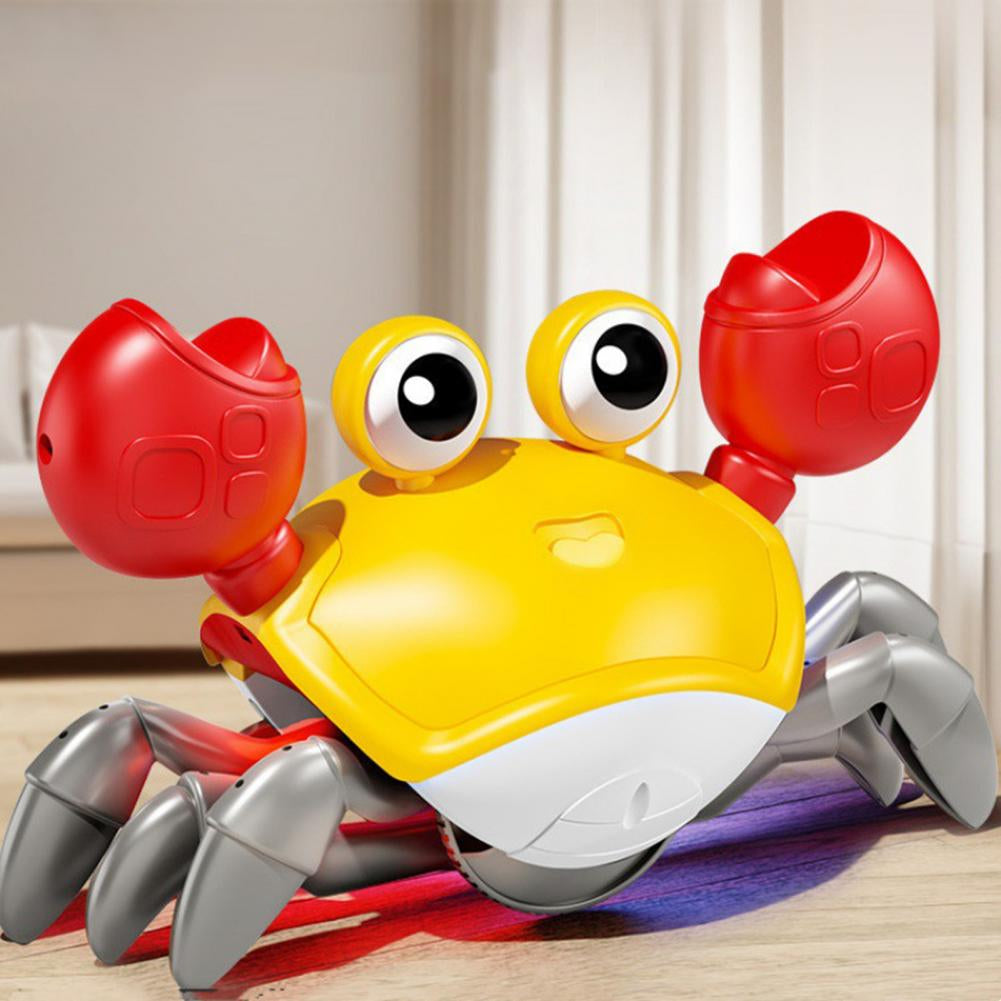 Dog/ Cat Entertainment Toy Crawling Crab Toy Fun Music Lights Sensor Escape Educational Multifunctional