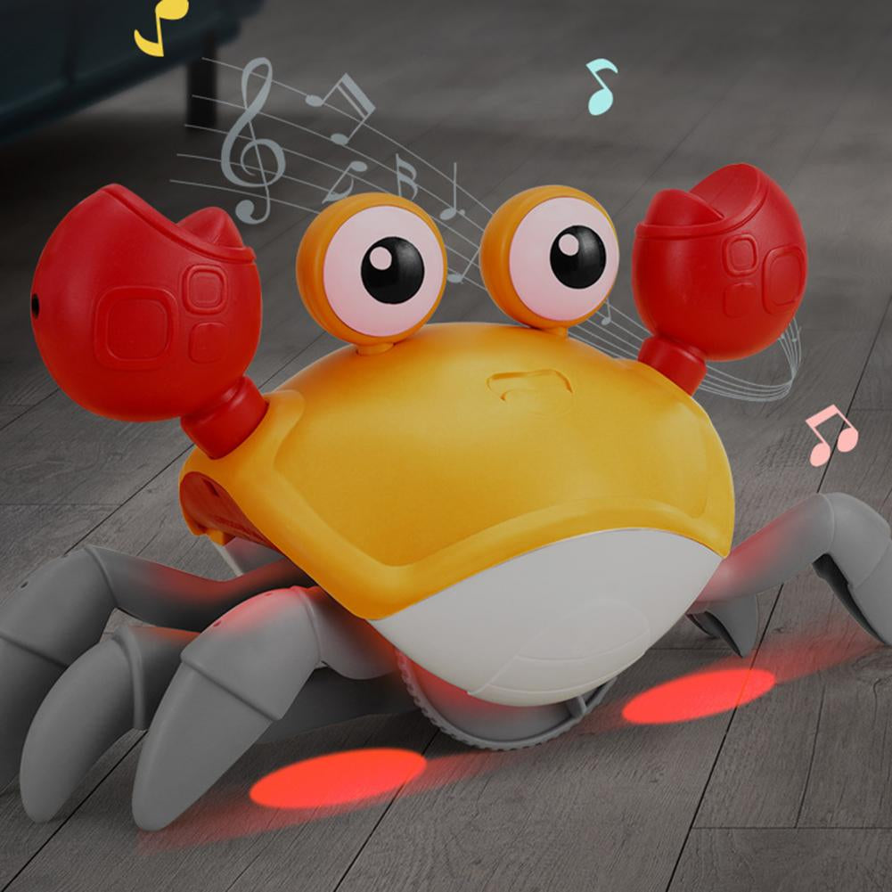 Dog/ Cat Entertainment Toy Crawling Crab Toy Fun Music Lights Sensor Escape Educational Multifunctional