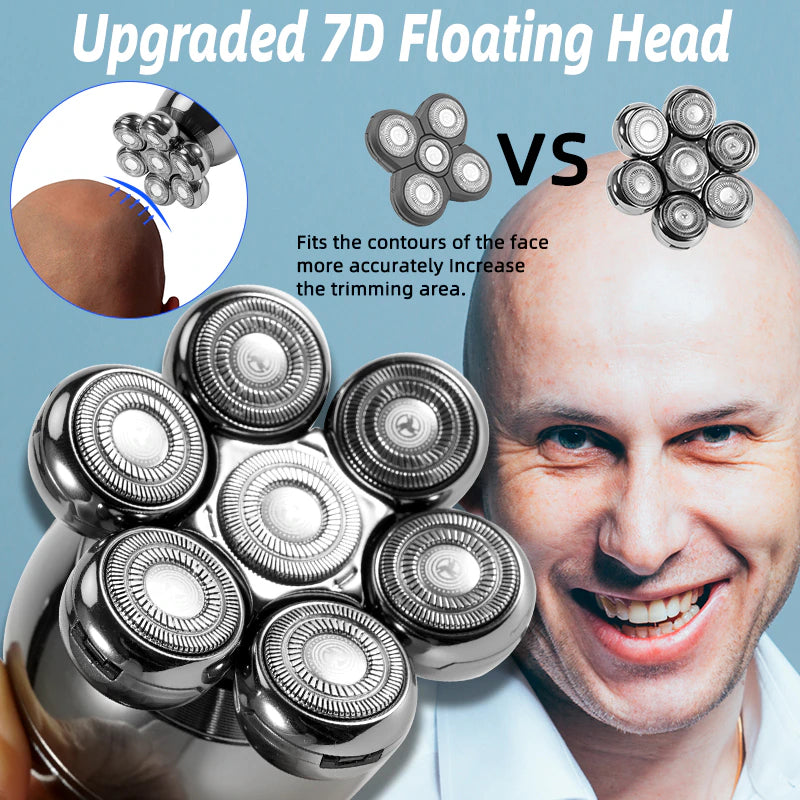 Man Scape Groomer Rechargeable Bald Head Shaving Machine LCD Display