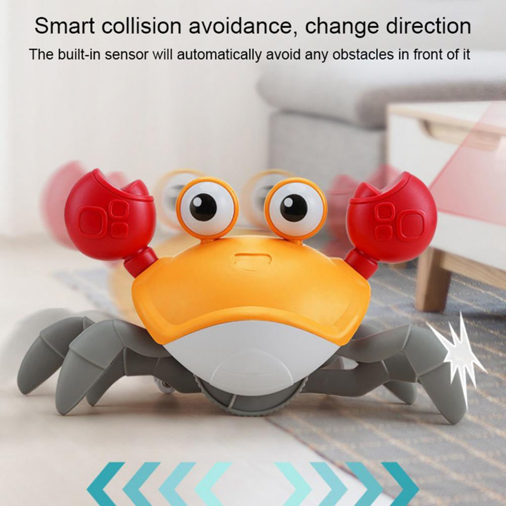 Dog/ Cat Entertainment Toy Crawling Crab Toy Fun Music Lights Sensor Escape Educational Multifunctional