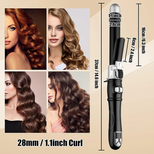 "Get Gorgeous Curls Effortlessly with our Ceramic Barrel Automatic Hair Curler - Choose from 25/28/32mm Sizes for Perfect Waves and Stylish Hair"